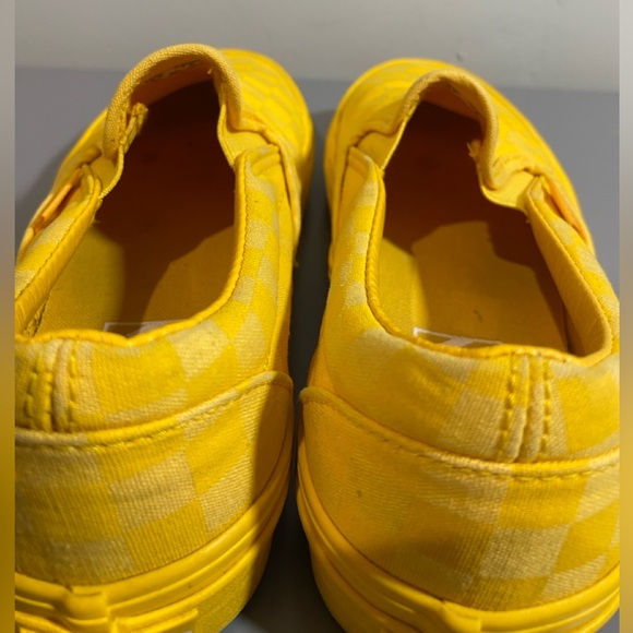 Vans Classic Slip-On Men Size 6 Women Size 7.5 Spectra Yellow Checkerboard - Picture 6 of 9
